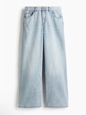 H&M Light Wash Wide-Leg Women's Jeans